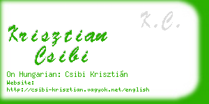 krisztian csibi business card